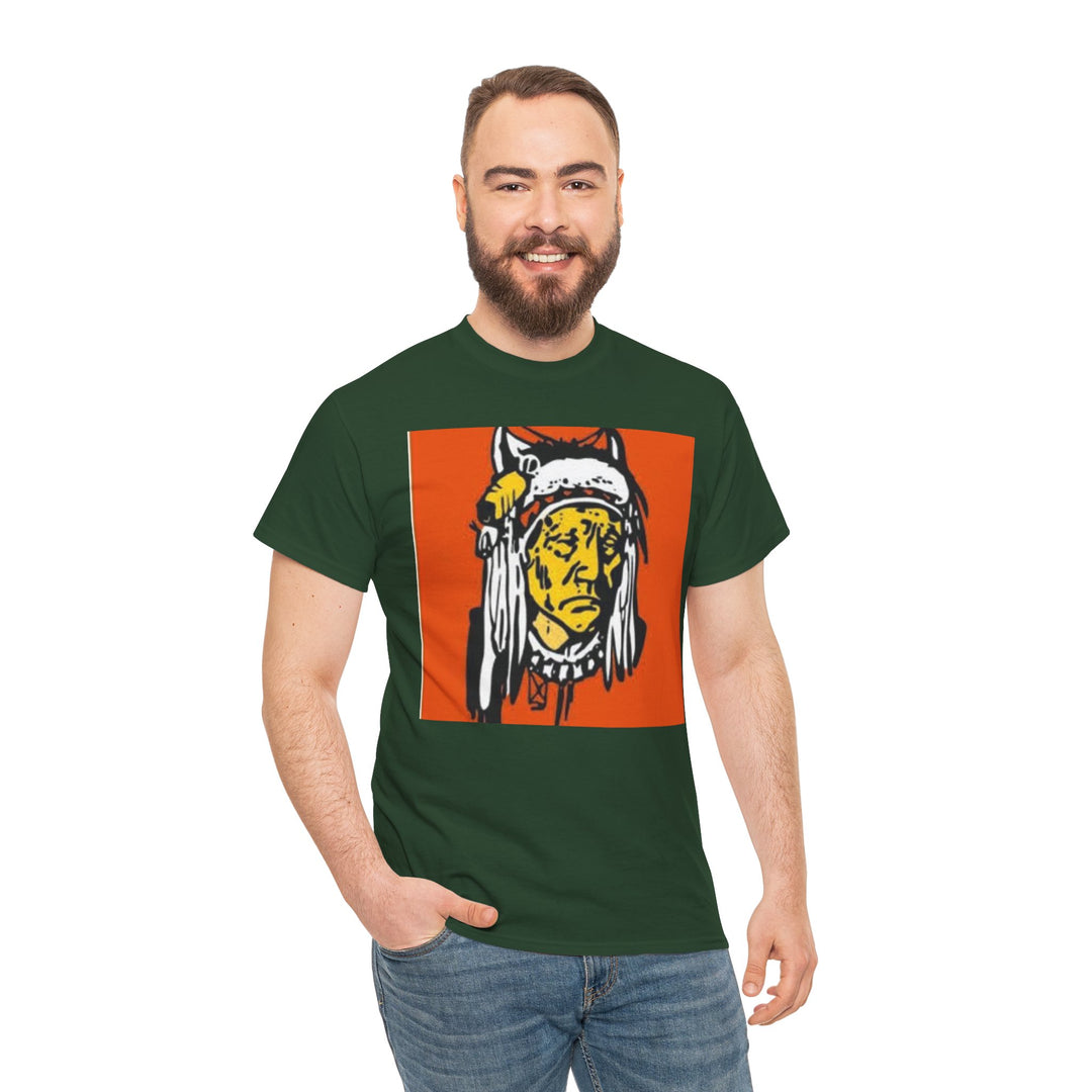 BATUS Native Chief Graphic Tee – Retro Tribal Illustration Shirt