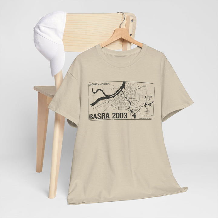 Basra 2003 Vintage Military Map T-Shirt