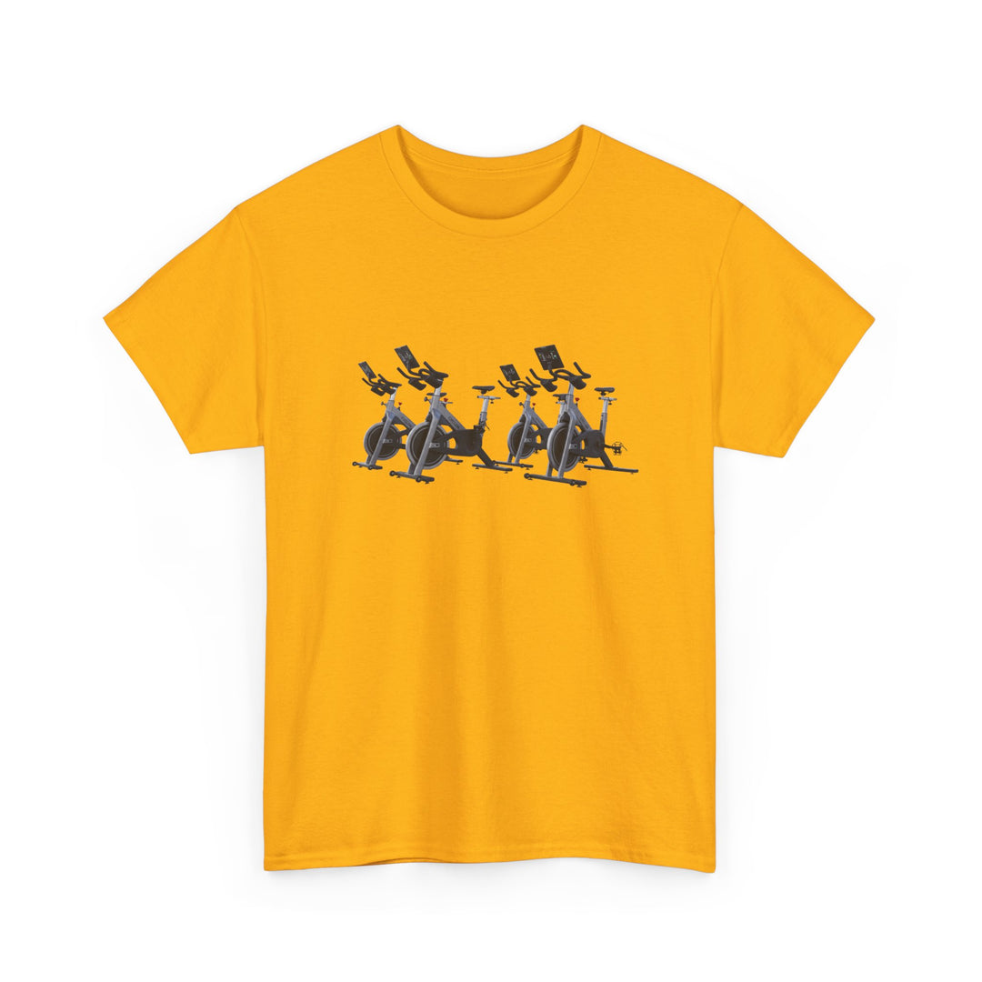 Spin Bikes Tee – soft, breathable cotton designed for indoor cycling and spin classes. Comfortable, durable, and perfect for active lifestyles.