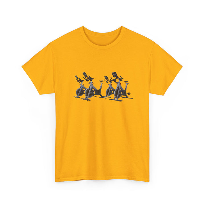 Spin Bikes Tee – soft, breathable cotton designed for indoor cycling and spin classes. Comfortable, durable, and perfect for active lifestyles.