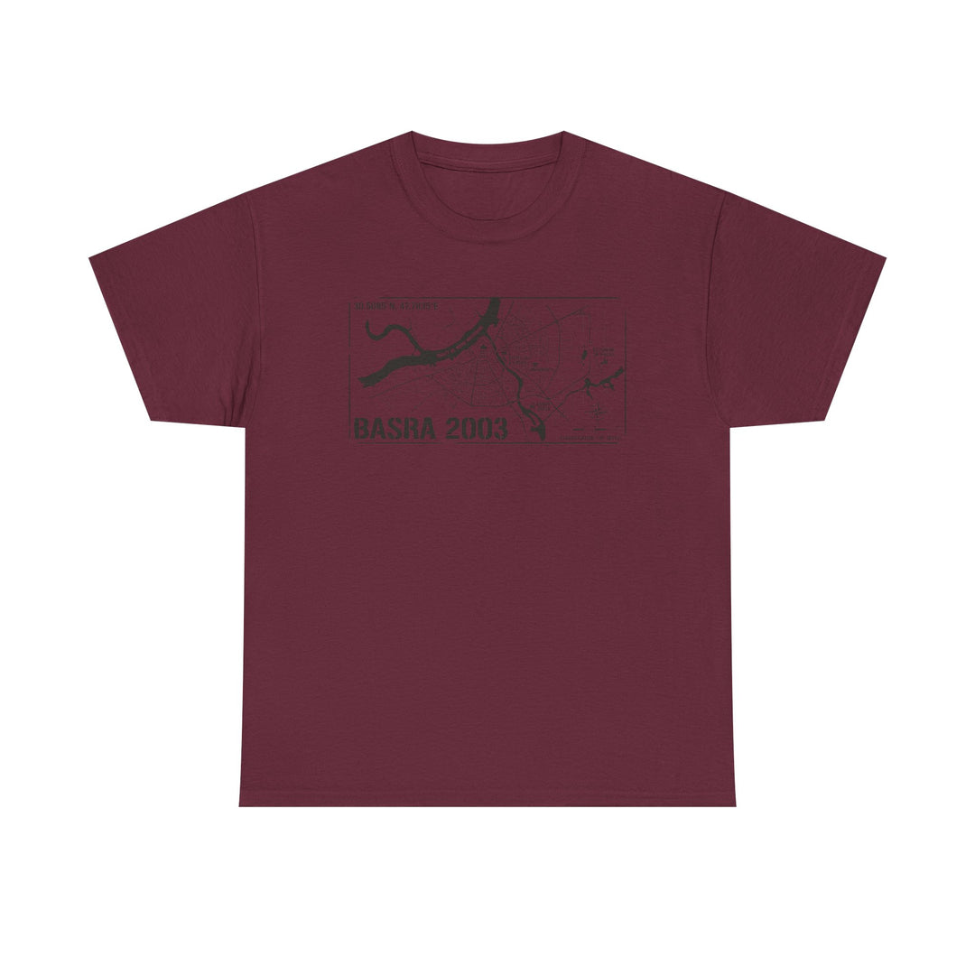 Basra 2003 Vintage Military Map T-Shirt