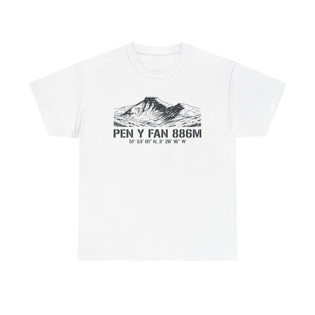 Pen y Fan 886m Graphic Tee | Vintage Elevation &amp; Coordinates