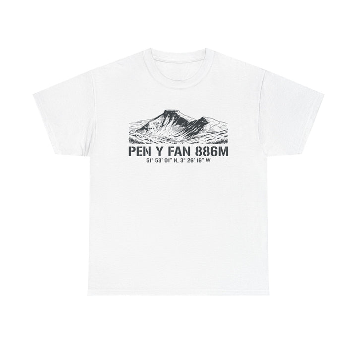 Pen y Fan 886m Graphic Tee | Vintage Elevation &amp; Coordinates