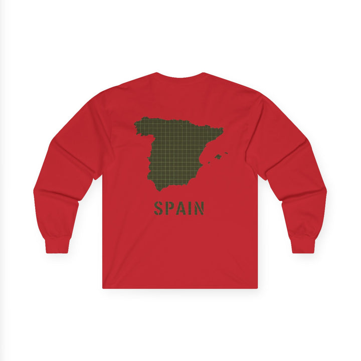 Spain Map Long Sleeve Tee — Gallus Logo Travel Shirt