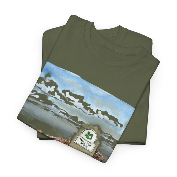 Pen y Fan Landscape T‑Shirt — Wales Mountain Hiking Souvenir Tee