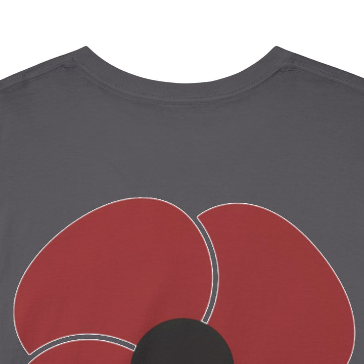 Lone Remembrance Poppy T-Shirt — Simple Memorial Design — alternate product image 8