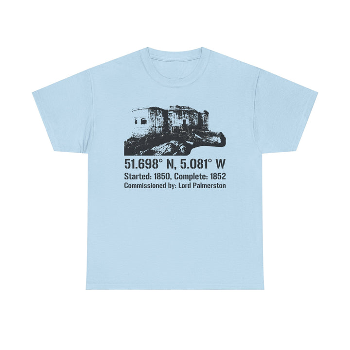Stack Rock Fort T‑Shirt — Coastal Landmark Graphic Tee