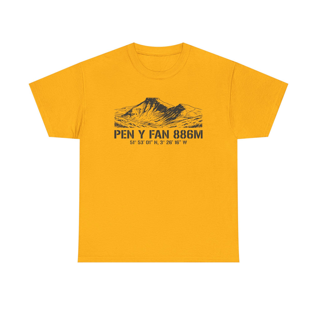 Pen y Fan 886m Graphic Tee | Vintage Elevation &amp; Coordinates