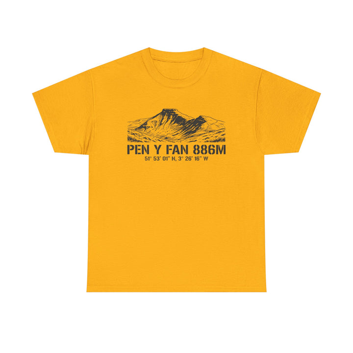 Pen y Fan 886m Graphic Tee | Vintage Elevation &amp; Coordinates