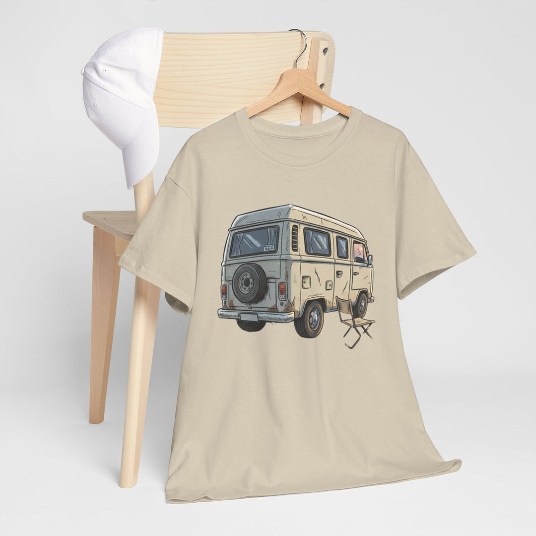 Retro Van Life Graphic T-Shirt - Classic Camper Van Adventure Tee