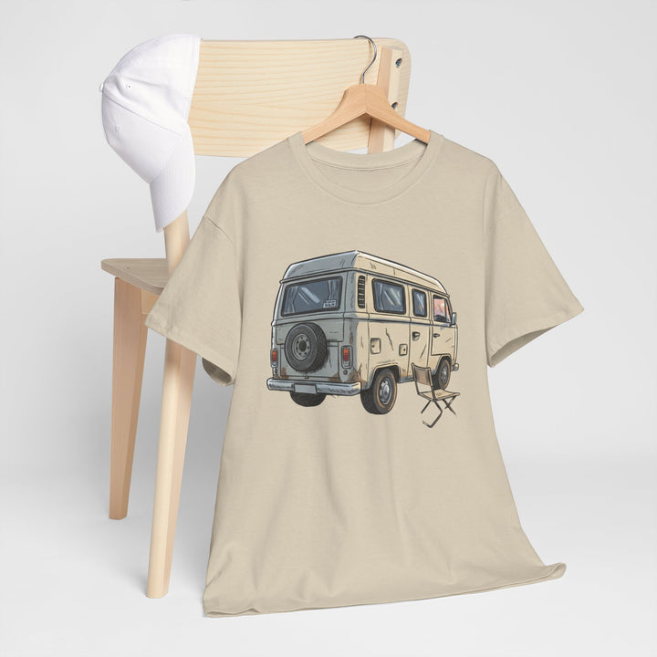 Retro Van Life Graphic T-Shirt - Classic Camper Van Adventure Tee