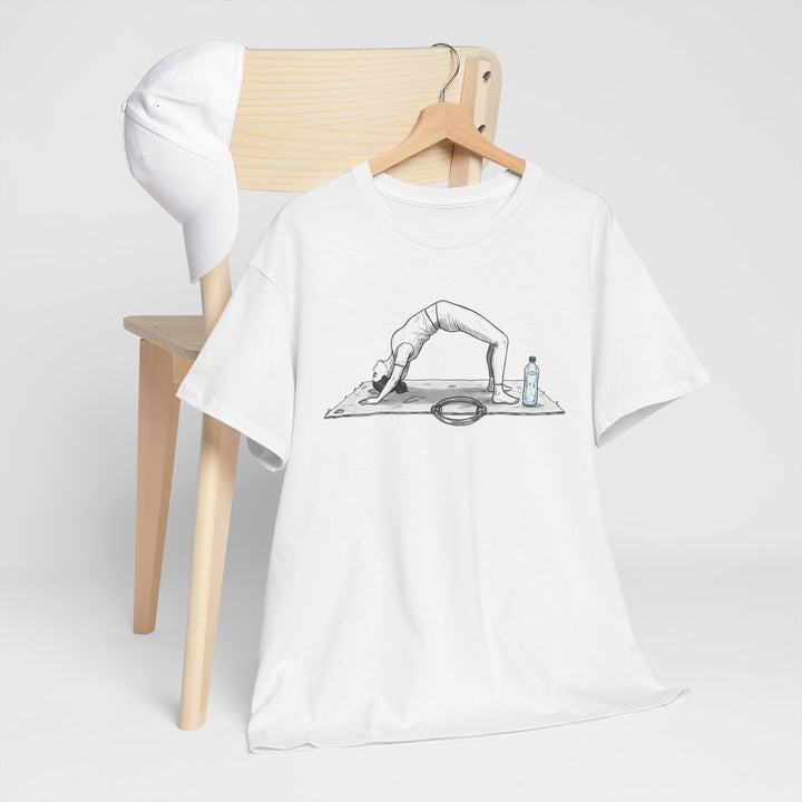 Pilates T‑Shirt – soft, breathable cotton designed for Pilates workouts. Comfortable, flexible, and perfect for reformer classes or everyday activewear.