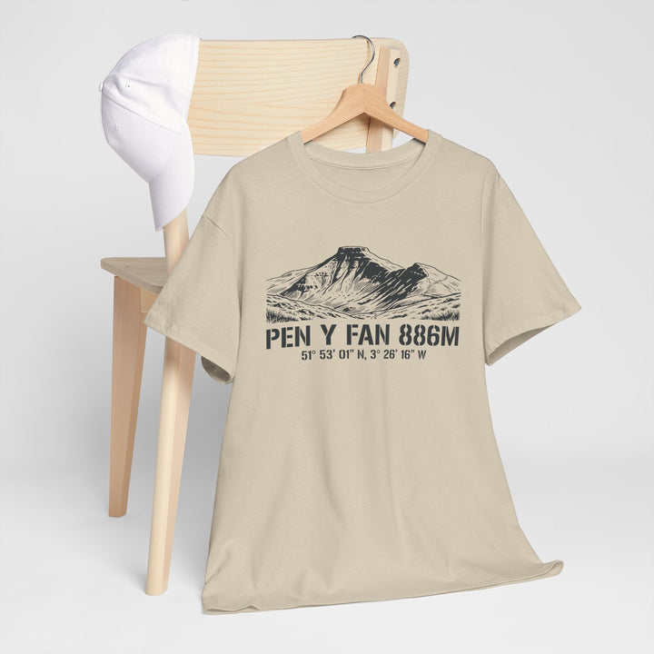 Pen y Fan 886m Graphic Tee | Vintage Elevation &amp; Coordinates