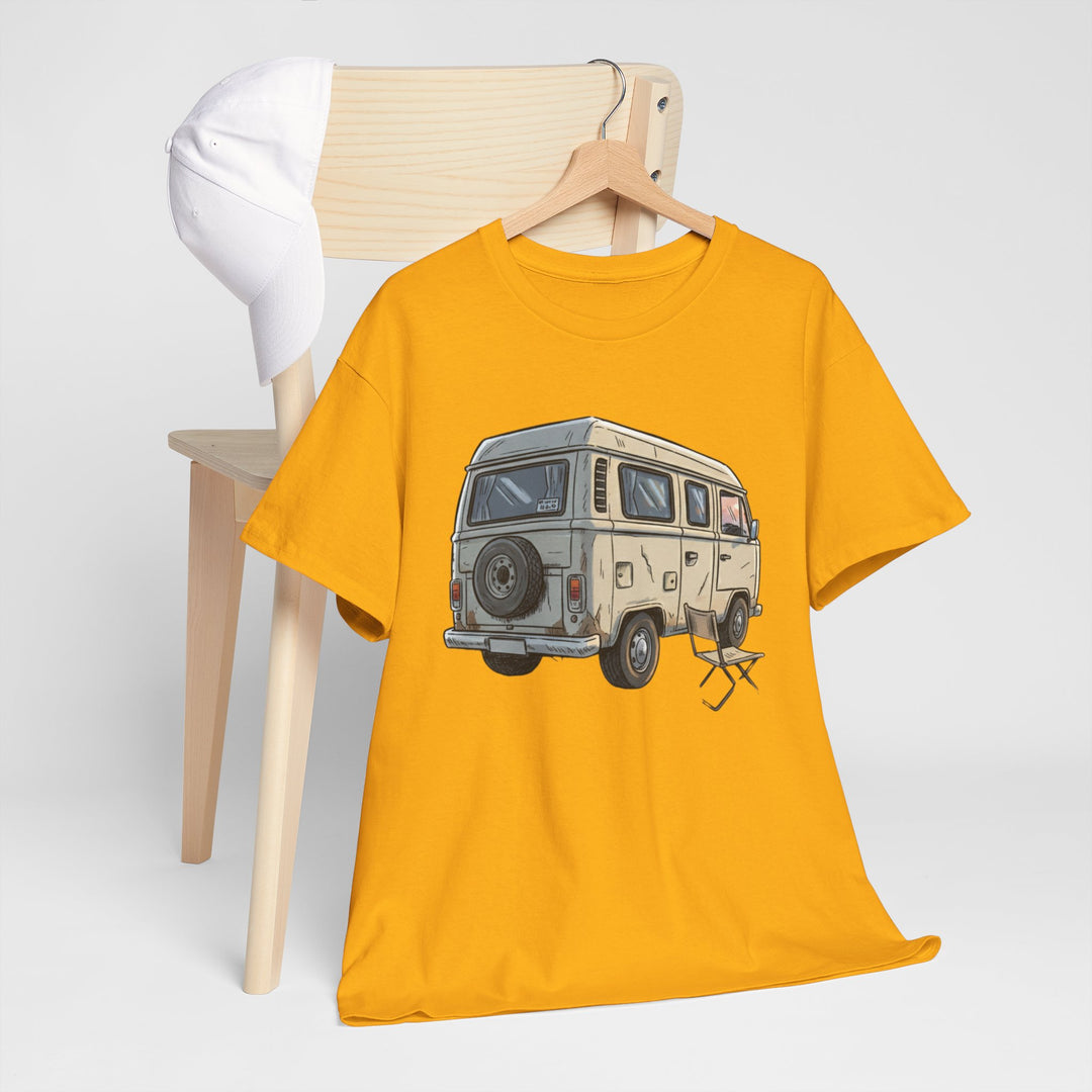 Retro Van Life Graphic T-Shirt - Classic Camper Van Adventure Tee