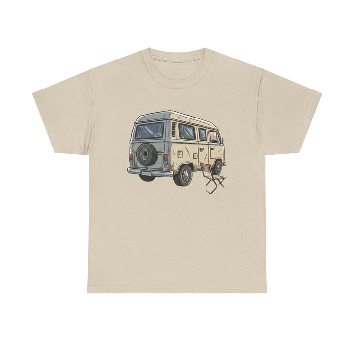 Retro Van Life Graphic T-Shirt - Classic Camper Van Adventure Tee