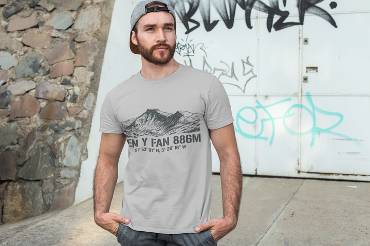 Pen y Fan 886m Graphic Tee | Vintage Elevation &amp; Coordinates