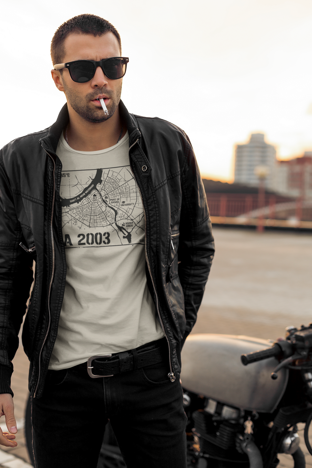Basra 2003 Vintage Military Map T-Shirt