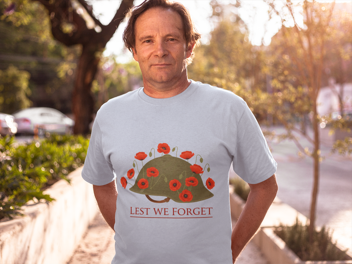 British Army Remembrance Shirt | Lest We Forget Poppy Helmet