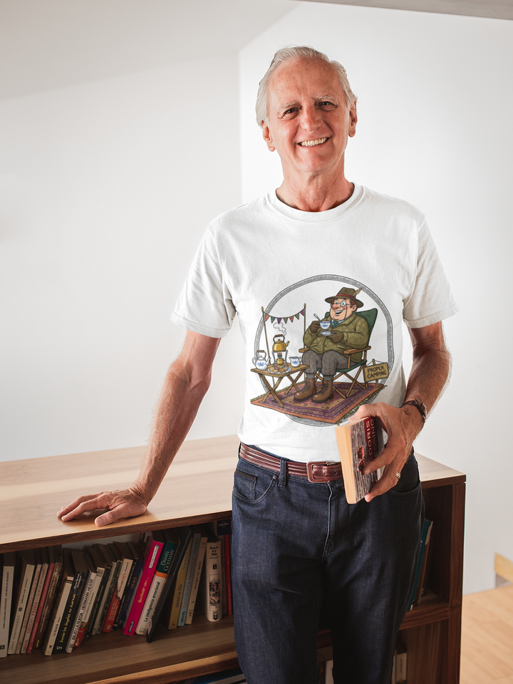 Retro Camping Grandpa Gift T-Shirt — Vintage Mountain Adventure Tee