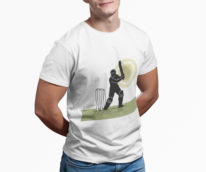 Cricket Player Silhouette T-Shirt