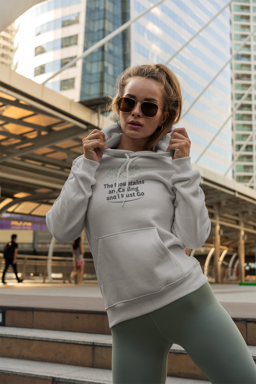 Retro Mountain Quote Hoodie — Vintage Hiking &amp; Wild Camping Pullover