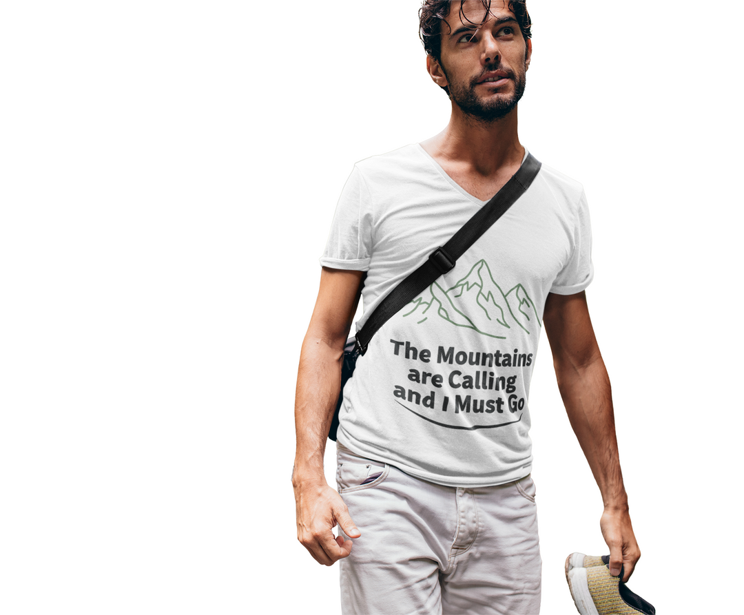 Retro Mountain Quote T-Shirt — Vintage Hiking &amp; Wild Camping Adventure Tee