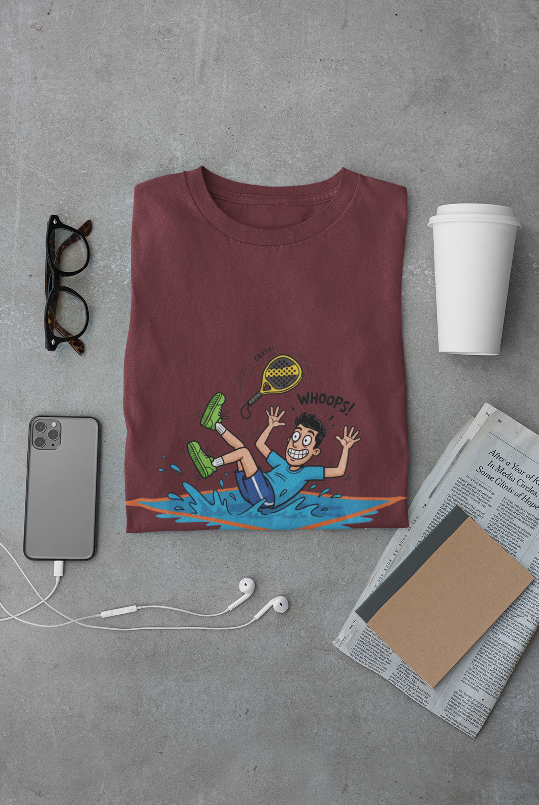 Funny Padel Tennis Graphic T-Shirt — Retro Padel Player Adventure Tee