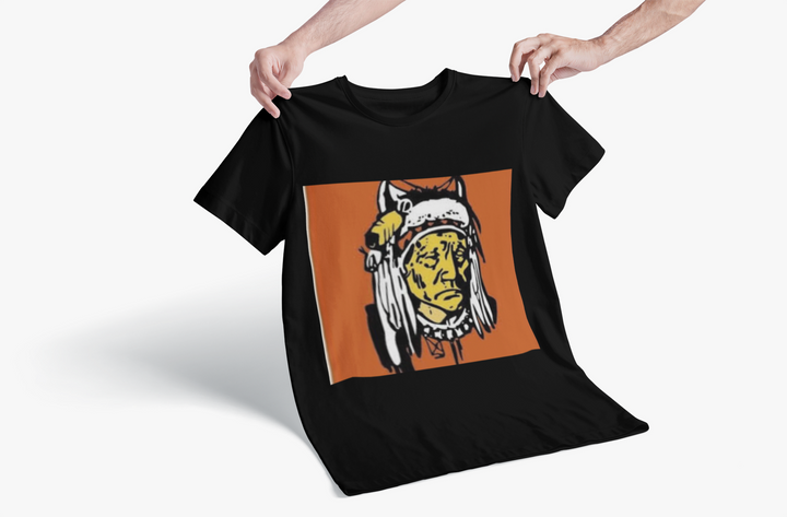 BATUS Native Chief Graphic Tee – Retro Tribal Illustration Shirt