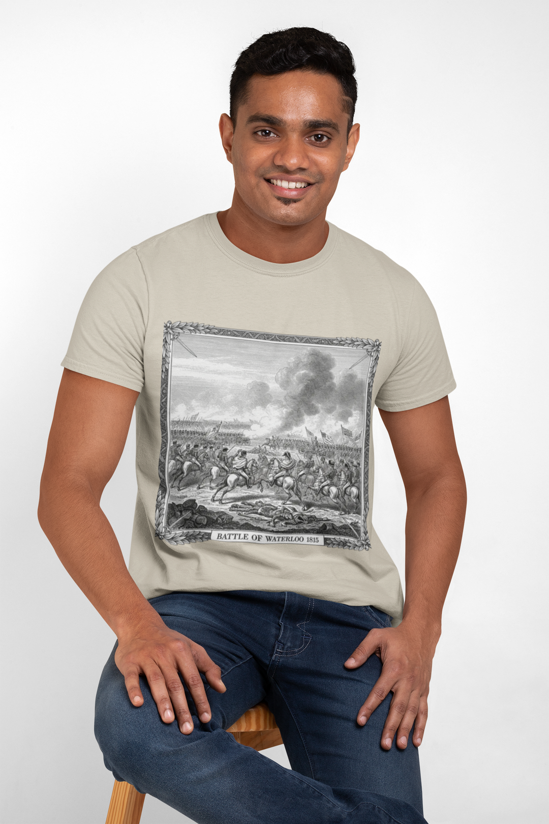 Battle of Waterloo Graphic Tee — Vintage Historical Print T-Shirt