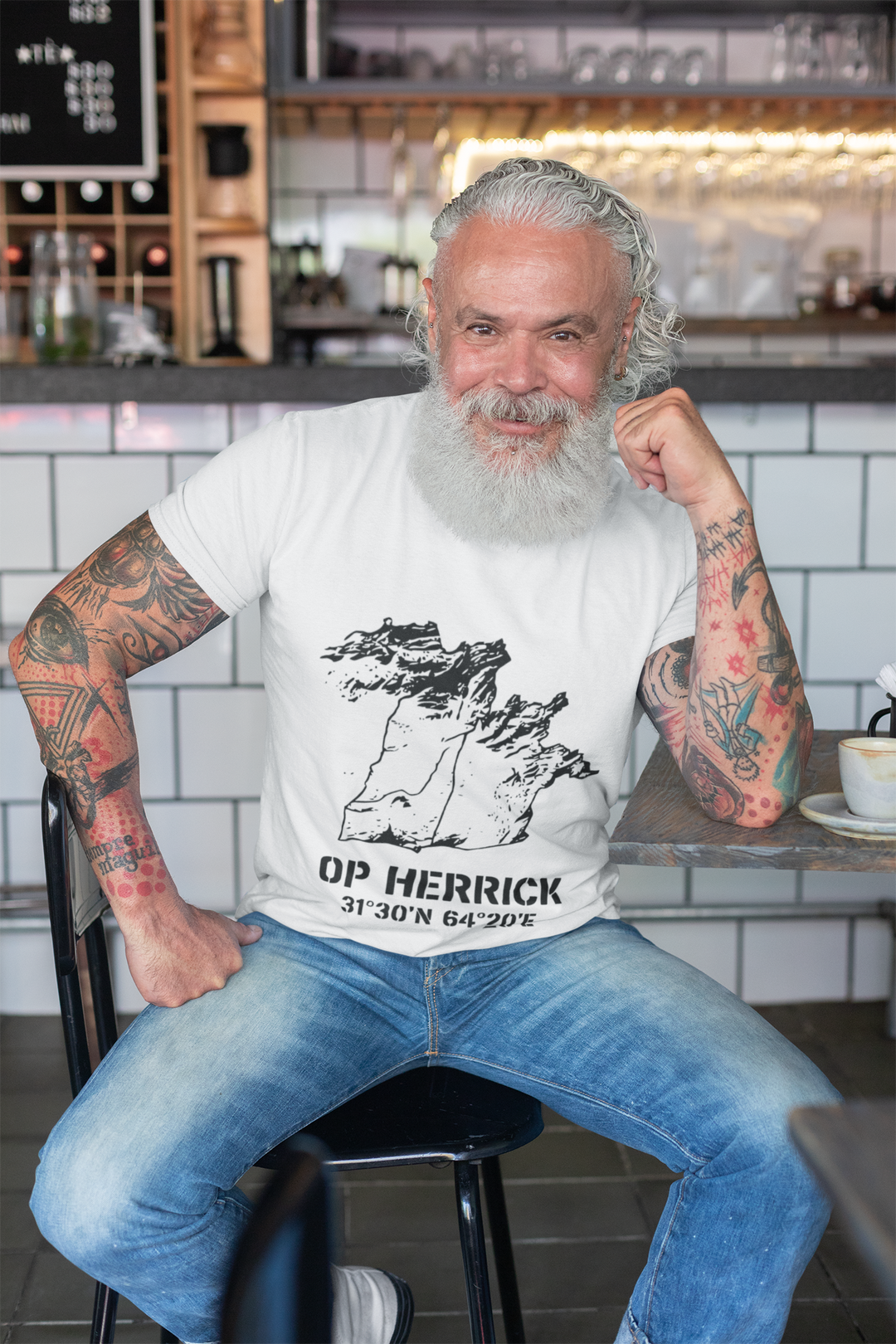 Op Herrick Lashkar Gah Coordinates T-Shirt - Helmand Province Military Graphic Tee