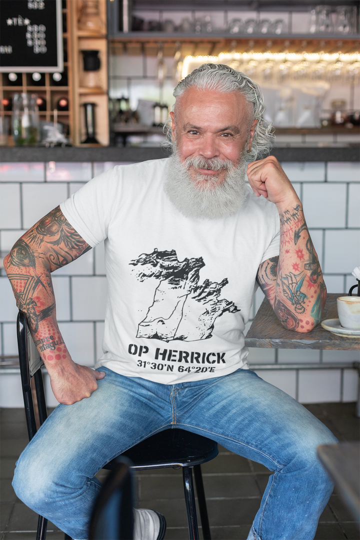 Op Herrick Lashkar Gah Coordinates T-Shirt - Helmand Province Military Graphic Tee