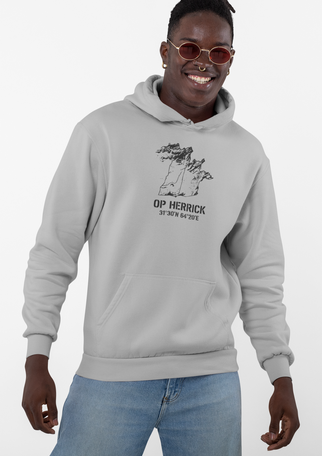 Op Herrick Lashkar Gah Coordinates Hoodie - Helmand Province Military Heritage Graphic