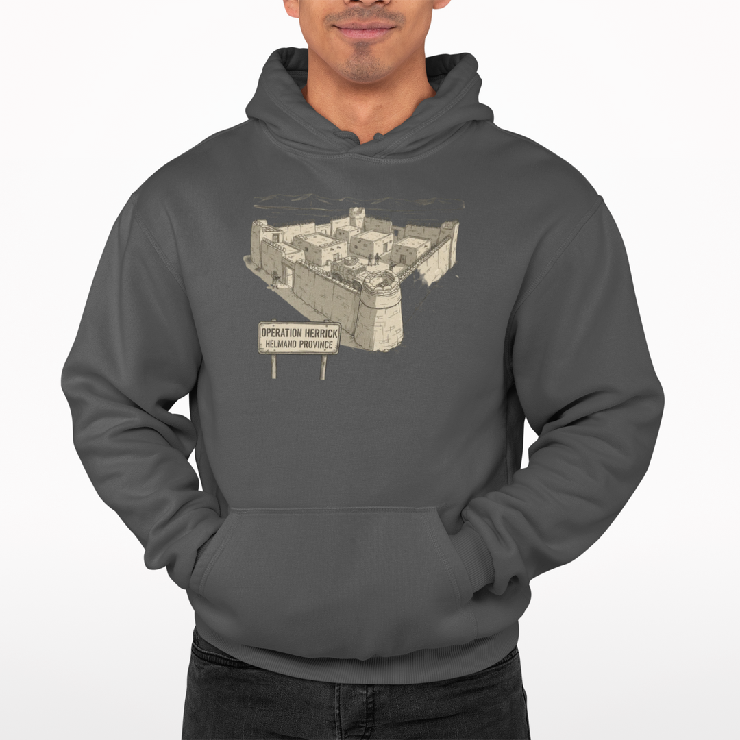 Op Herrick Compound Hoodie - Helmand Province Military Heritage Graphic