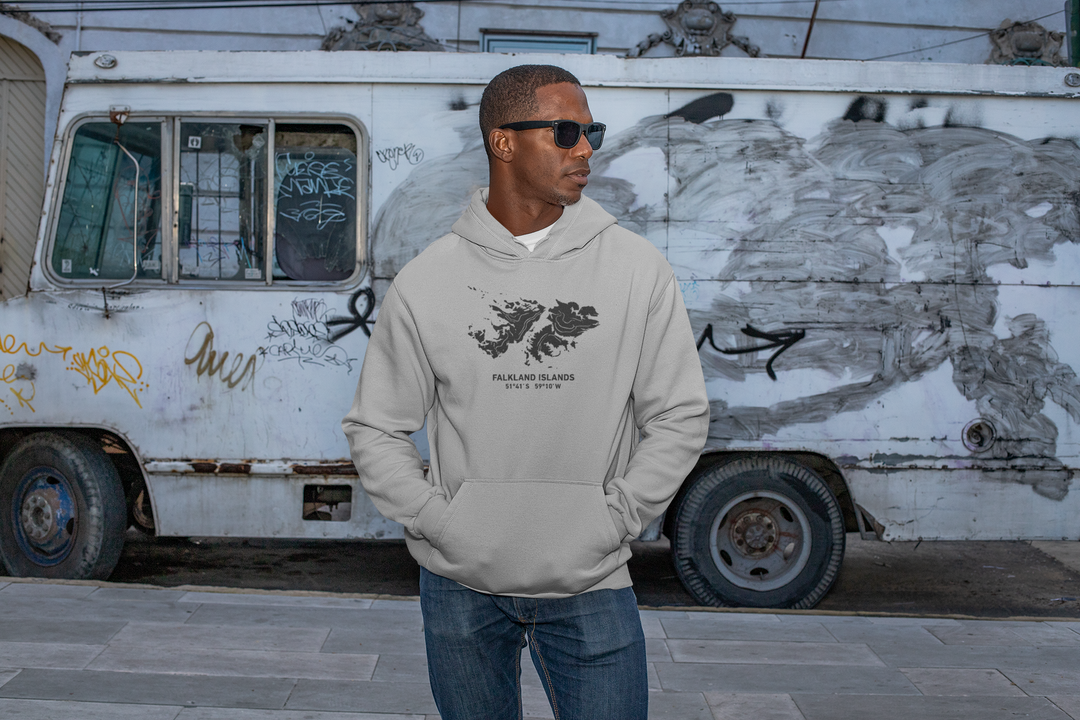 Falkland Islands 1982 Map Hoodie — South Atlantic Heritage Graphic