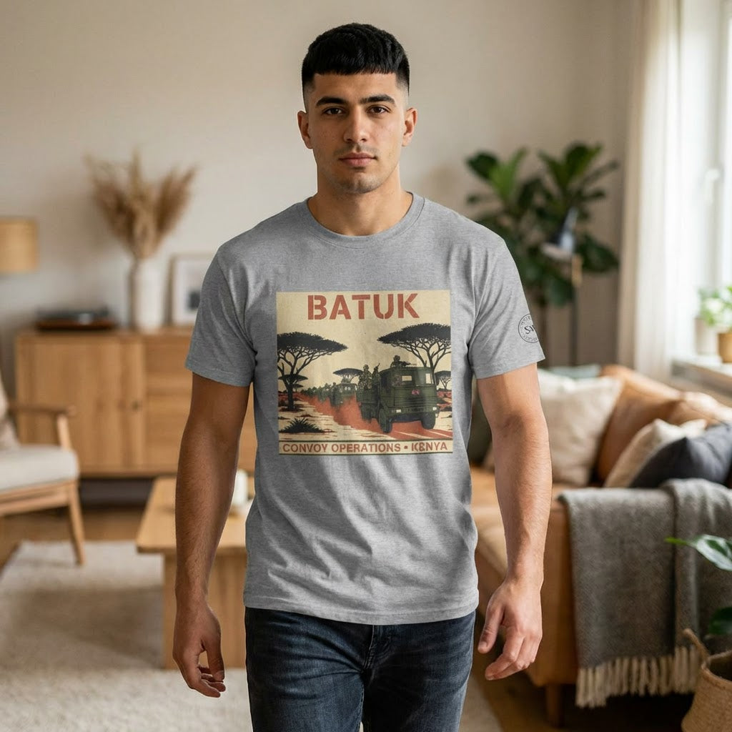 BATUK Convoy Operations Tee — Kenya Vintage Military Travel Graphic T‑Shirt