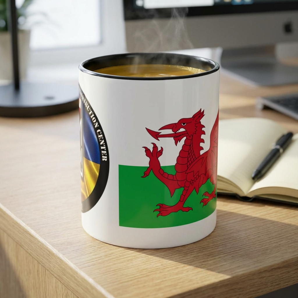 Wales Flag Accent Coffee Mug (11/15oz) – Red Welsh Dragon Tea &amp; Coffee Cup