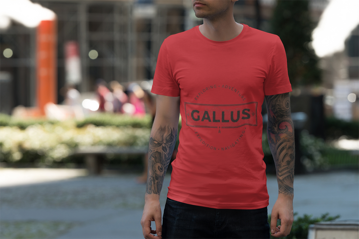 Gallus Logo T‑Shirt — Vintage Stamp Graphic Tee