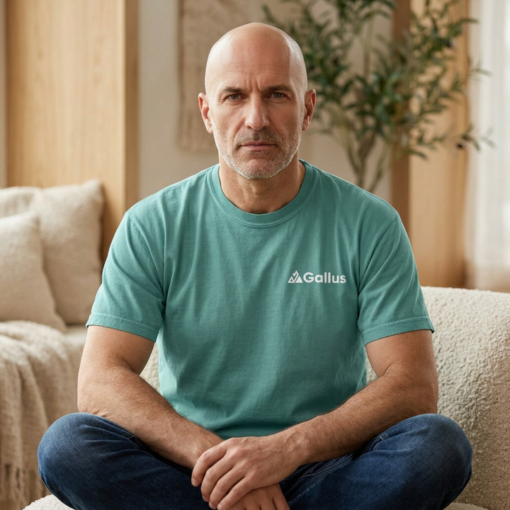 Adventure Series T-Shirt — Front Logo &amp; Grid of Outdoor Activities