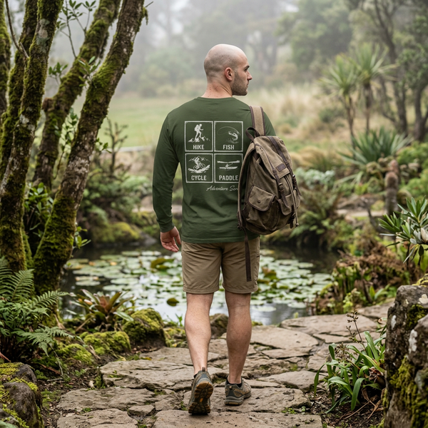 Adventure Series Long Sleeve Tee — Hike • Fish • Cycle • Paddle