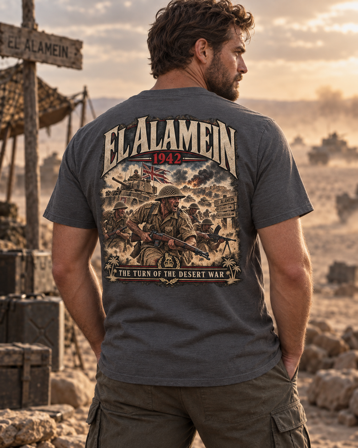 El Alamein 1942 Military History Tee — Desert War Veteran Tribute T-Shirt