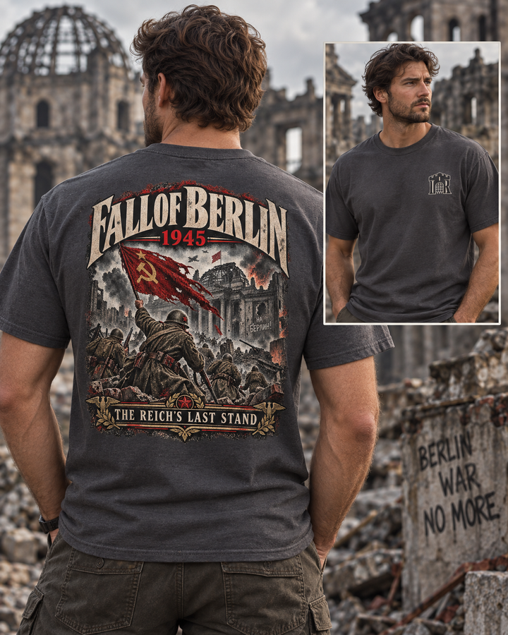 Fall of Berlin 1945 Tee — WWII Historical Graphic T‑Shirt
