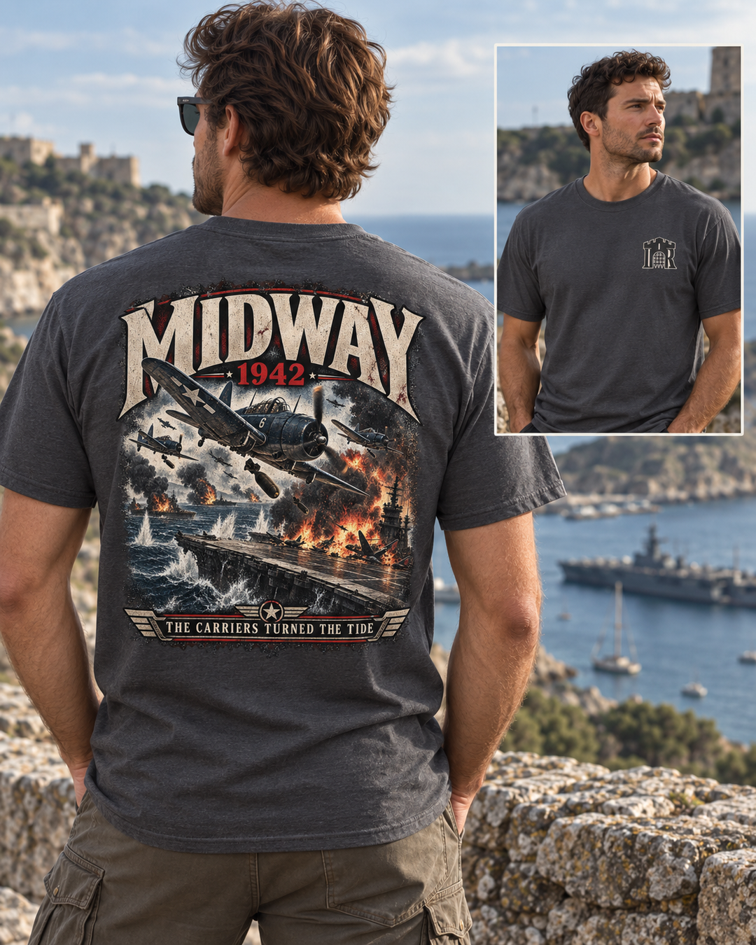 Midway 1942 WWII Aviation T-Shirt — Vintage Battle of Midway Graphic Tee