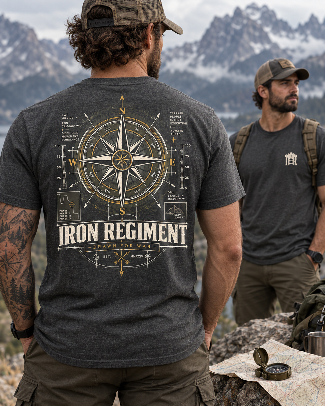 Compass Crest T-Shirt | Nautical Heritage Graphic Tee