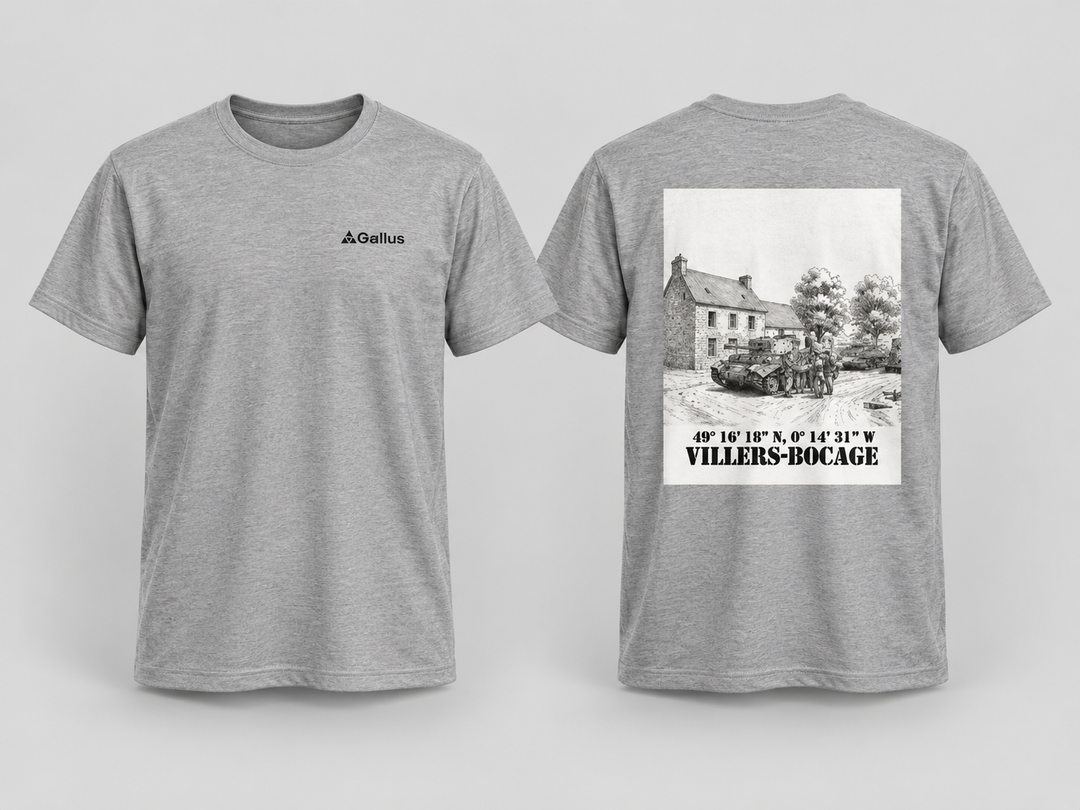 Dead Man’s Corner 1944 T-Shirt historical T-shirt design by S&amp;W Gallus