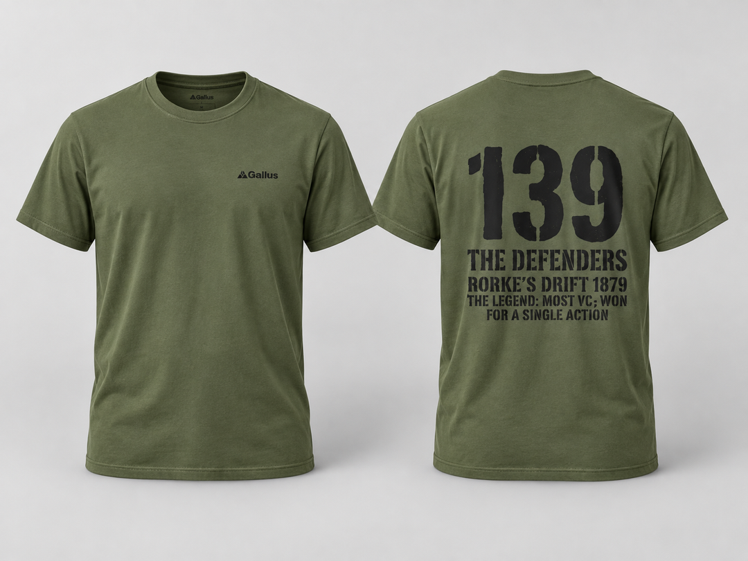Defenders of Rorke’s Drift 1879 T-Shirt historical T-shirt design by S&amp;W Gallus
