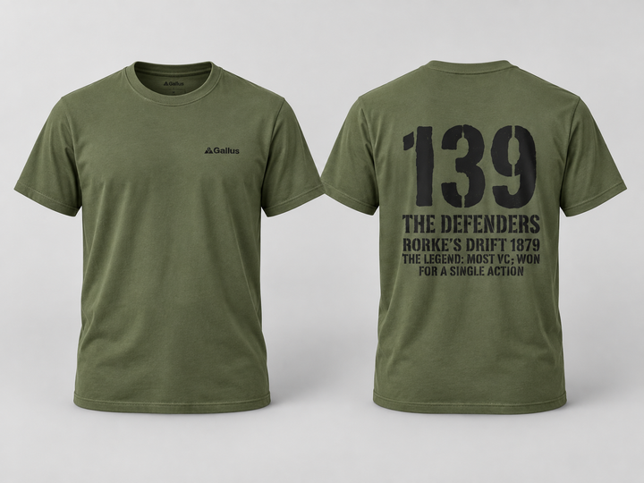 Defenders of Rorke’s Drift 1879 T-Shirt historical T-shirt design by S&amp;W Gallus