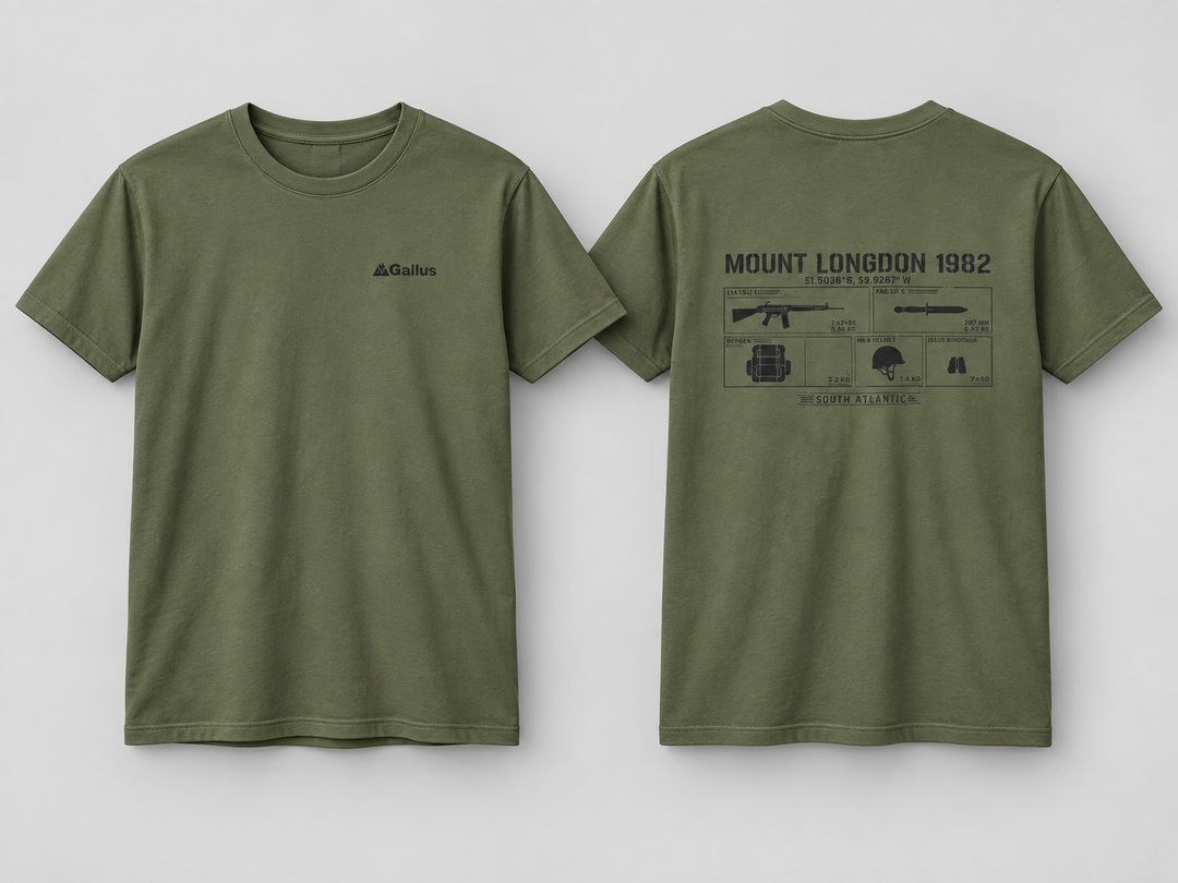 Mount Longdon 1982 T-Shirt historical T-shirt design by S&amp;W Gallus