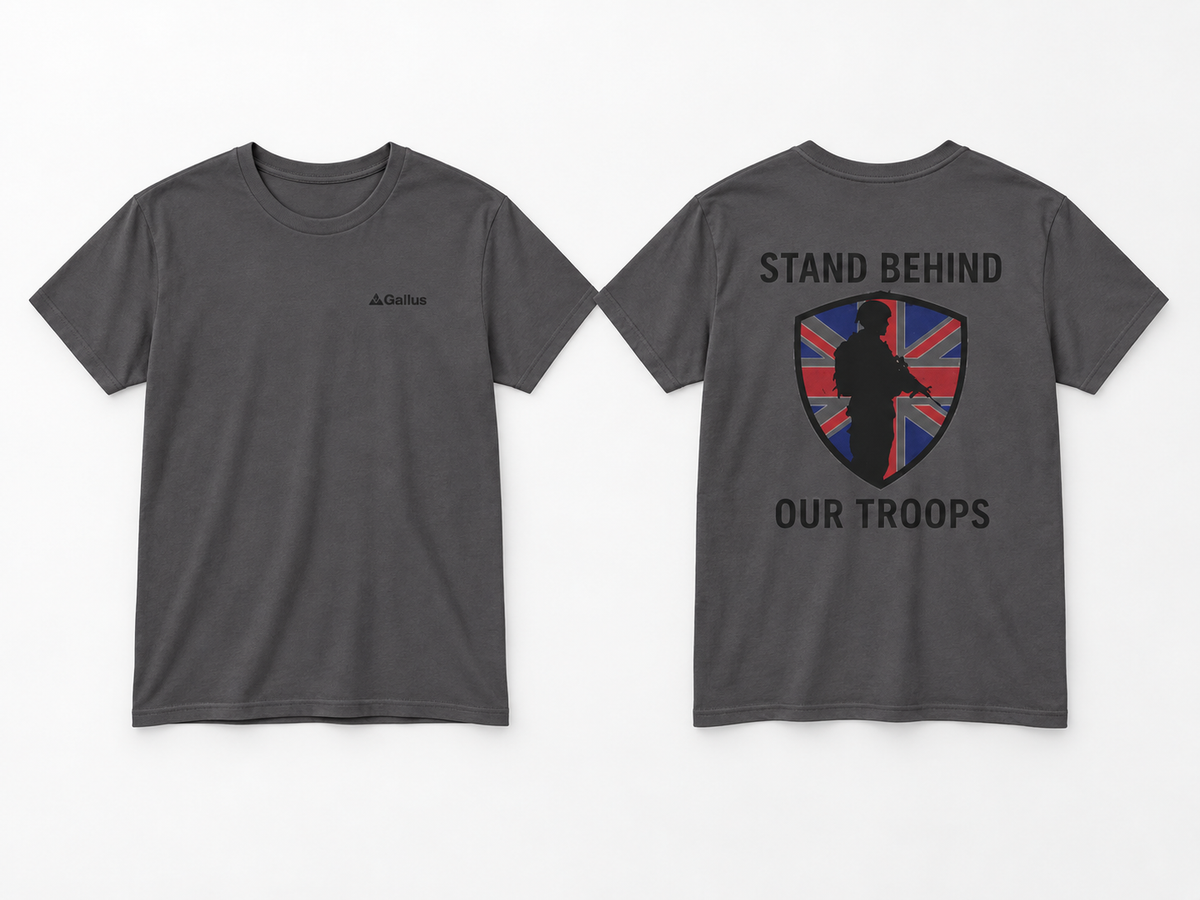 British Flag Military Support T-Shirt historical T-shirt design by S&W Gallus