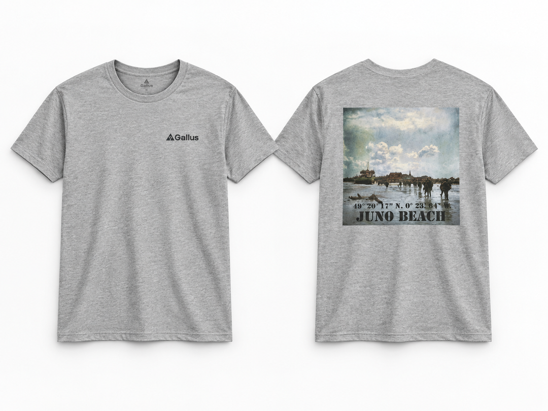 Juno Beach Coordinates T-Shirt historical T-shirt design by S&amp;W Gallus
