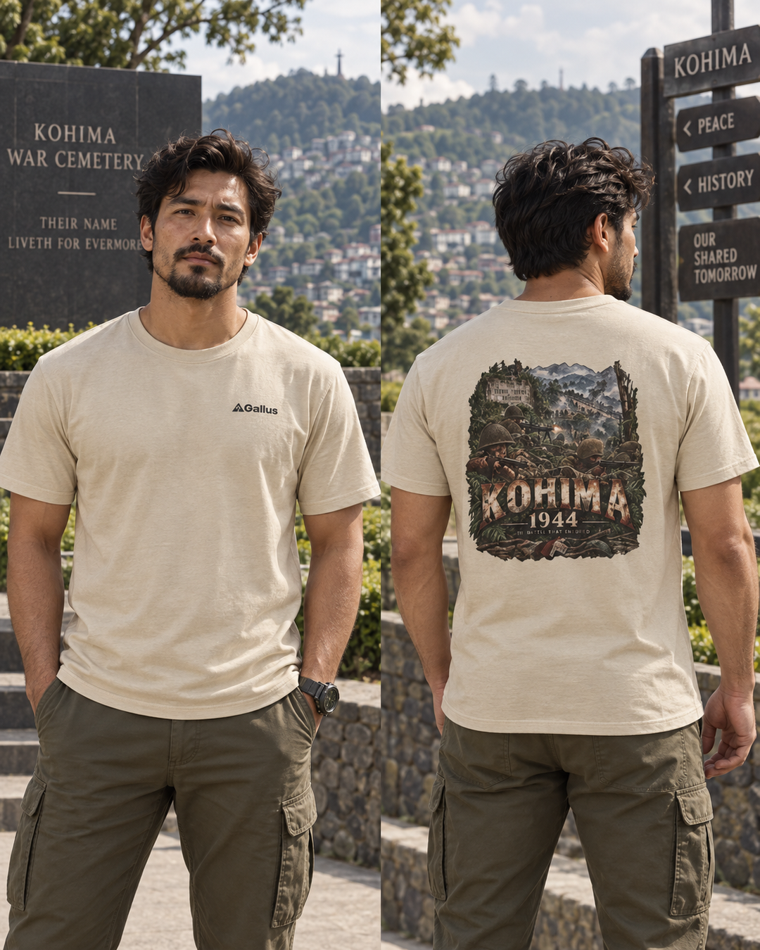 Kohima 1944 Commemorative T-Shirt historical T-shirt design by S&amp;W Gallus